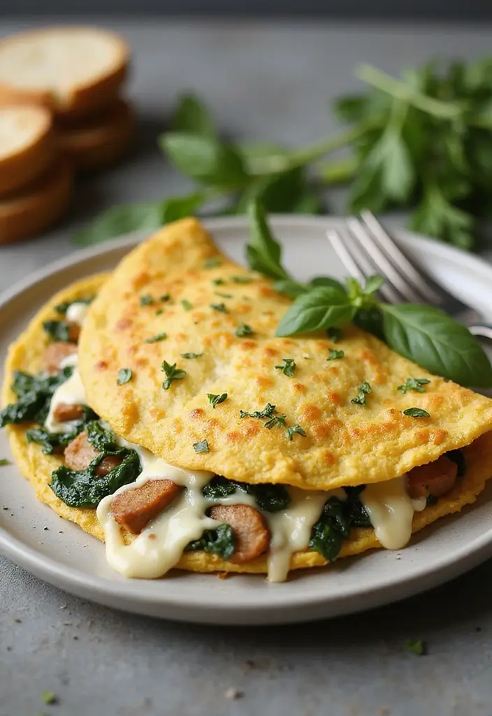 29 Chicken and Spinach Recipes That Are Healthy & Creamy 10 29 Chicken and Spinach Recipes That Are Healthy & Creamy - 9. Spinach and Chicken Omelette