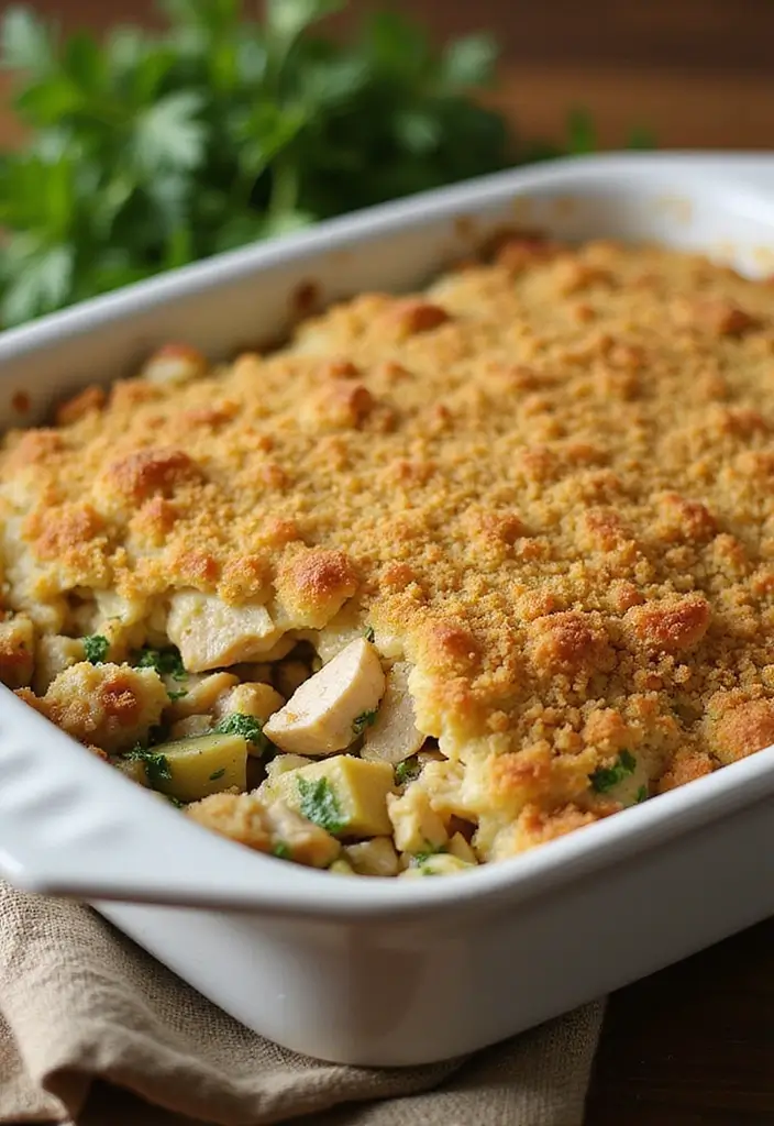 29 Chicken and Stuffing Recipes That Feel Holiday Ready 2 29 Chicken and Stuffing Recipes That Feel Holiday Ready - 1. Savory Chicken and Herb Stuffing Bake