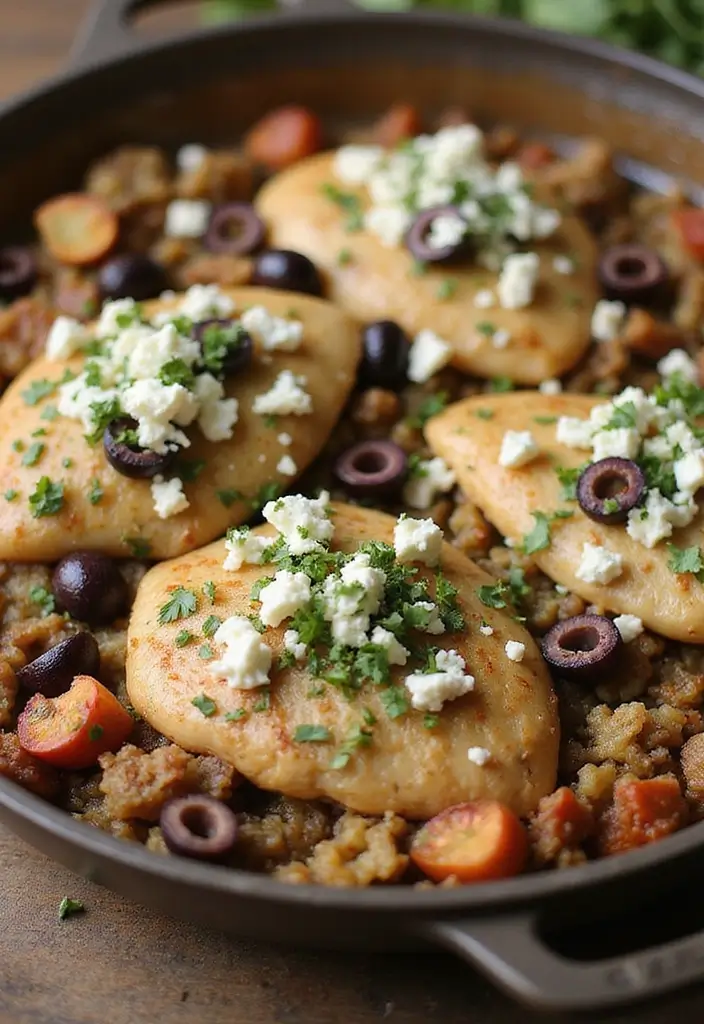 29 Chicken and Stuffing Recipes That Feel Holiday Ready 18 29 Chicken and Stuffing Recipes That Feel Holiday Ready - 17. Greek Chicken and Stuffing Bake