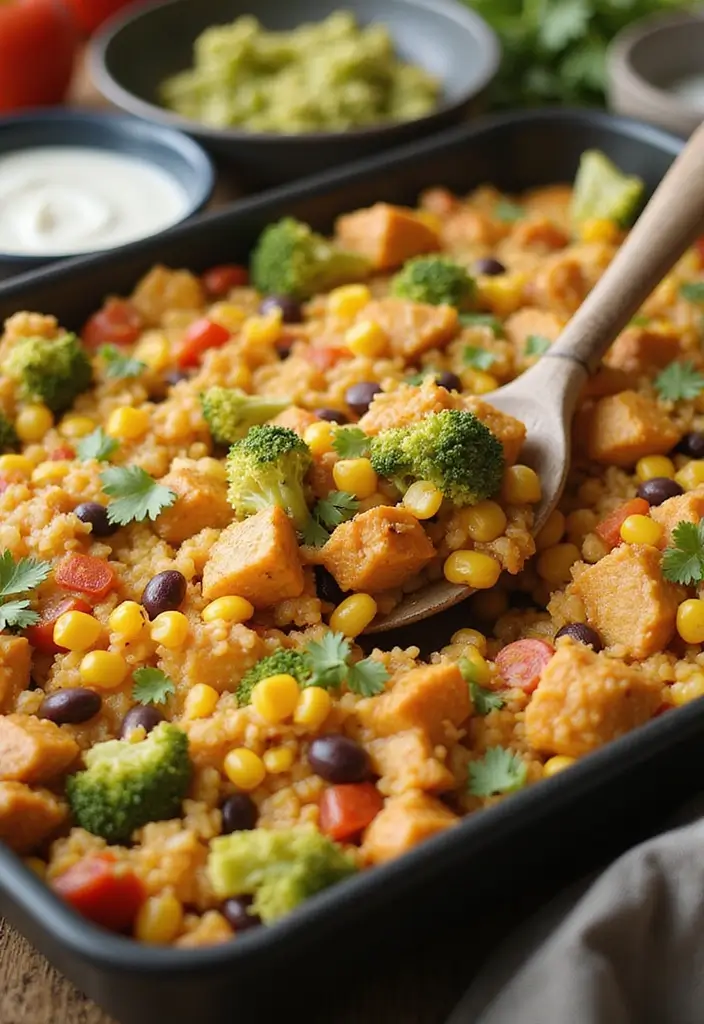 29 Easy Chicken Broccoli Rice Casserole Recipes That Feel Like Home 11 29 Easy Chicken Broccoli Rice Casserole Recipes That Feel Like Home - 10. Southwest Chicken Broccoli Rice Casserole