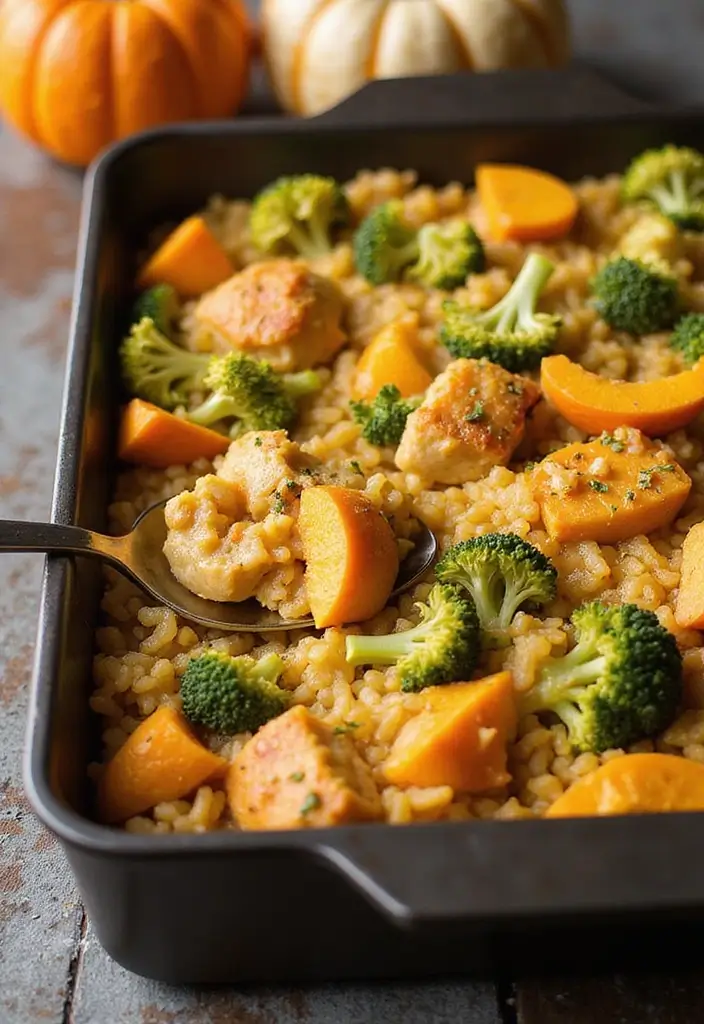 29 Easy Chicken Broccoli Rice Casserole Recipes That Feel Like Home 14 29 Easy Chicken Broccoli Rice Casserole Recipes That Feel Like Home - 13. Pumpkin Chicken Broccoli Rice Casserole
