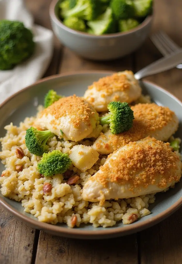 29 Easy Chicken Broccoli Rice Casserole Recipes That Feel Like Home 28 29 Easy Chicken Broccoli Rice Casserole Recipes That Feel Like Home - 27. Comforting Chicken Broccoli Rice Casserole with Nut Crust