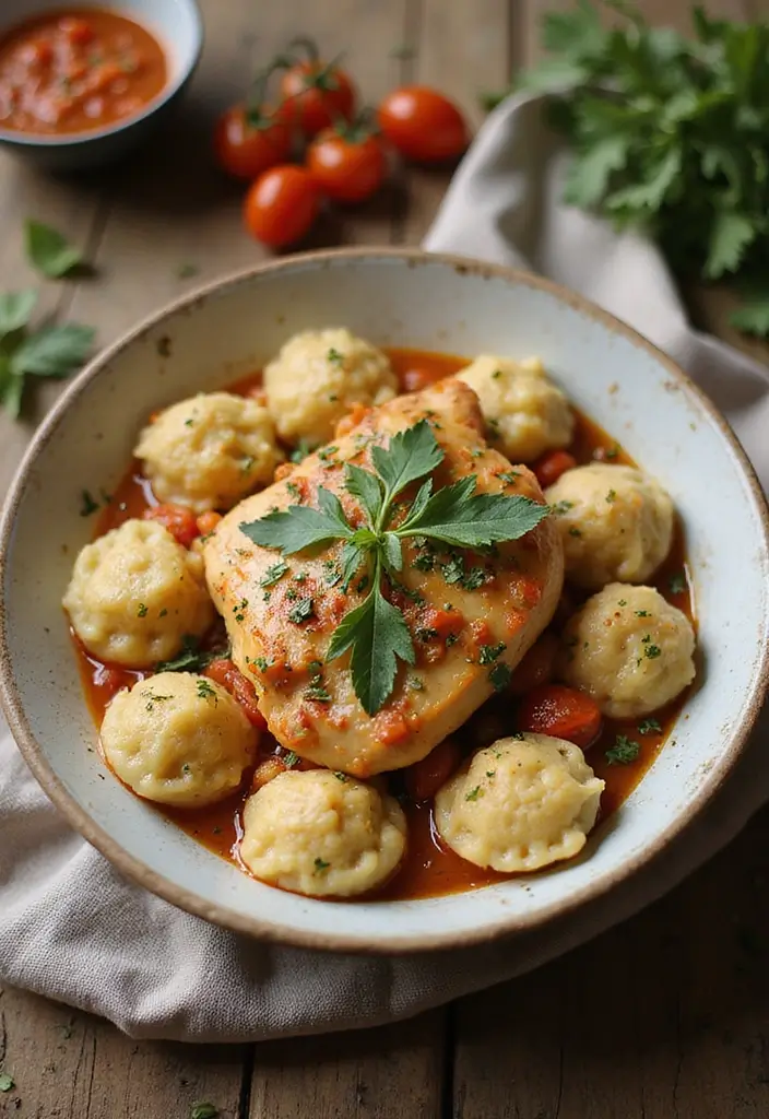 29 Easy Chicken Dumpling Recipes That Feel Homemade & Hearty 13 29 Easy Chicken Dumpling Recipes That Feel Homemade & Hearty - 12. Mediterranean Chicken and Dumplings