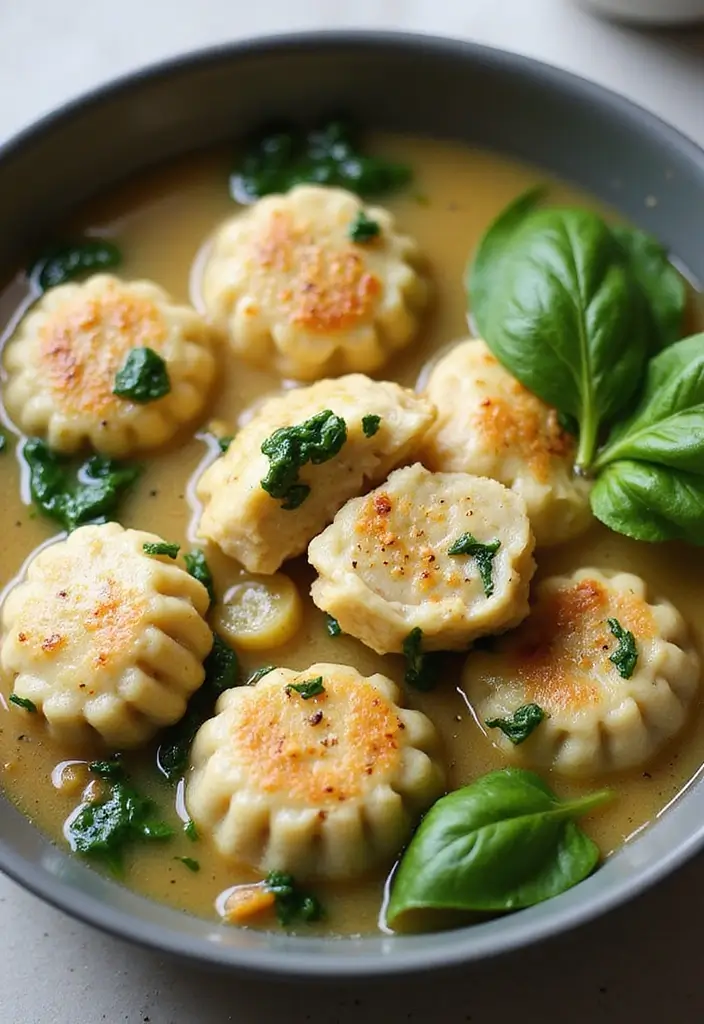29 Easy Chicken Dumpling Recipes That Feel Homemade & Hearty 10 29 Easy Chicken Dumpling Recipes That Feel Homemade & Hearty - 9. Quick Chicken and Spinach Dumplings