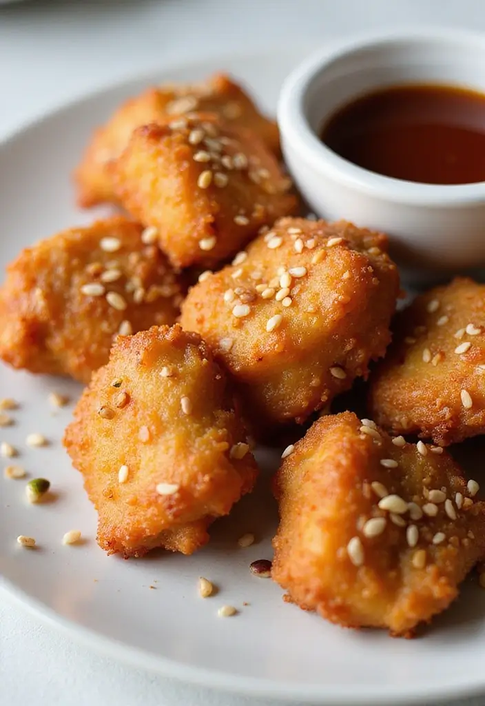 29 Easy Chicken Nugget Recipes That Feel Fun & Crispy - 20. Sesame Chicken Nuggets