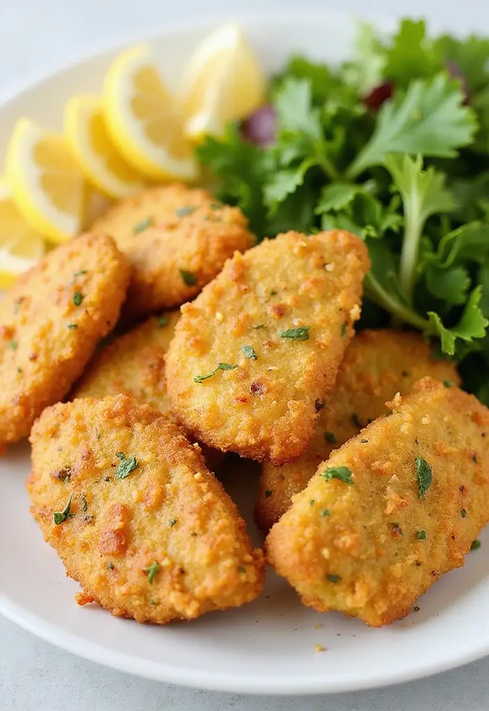 29 Easy Chicken Nugget Recipes That Feel Fun & Crispy - 22. Baked Lemon Garlic Chicken Nuggets