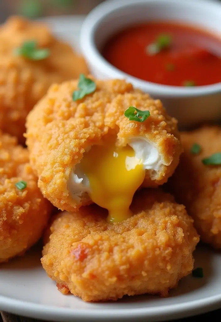 29 Easy Chicken Nugget Recipes That Feel Fun & Crispy 8 29 Easy Chicken Nugget Recipes That Feel Fun & Crispy - 7. Cheesy Chicken Nuggets