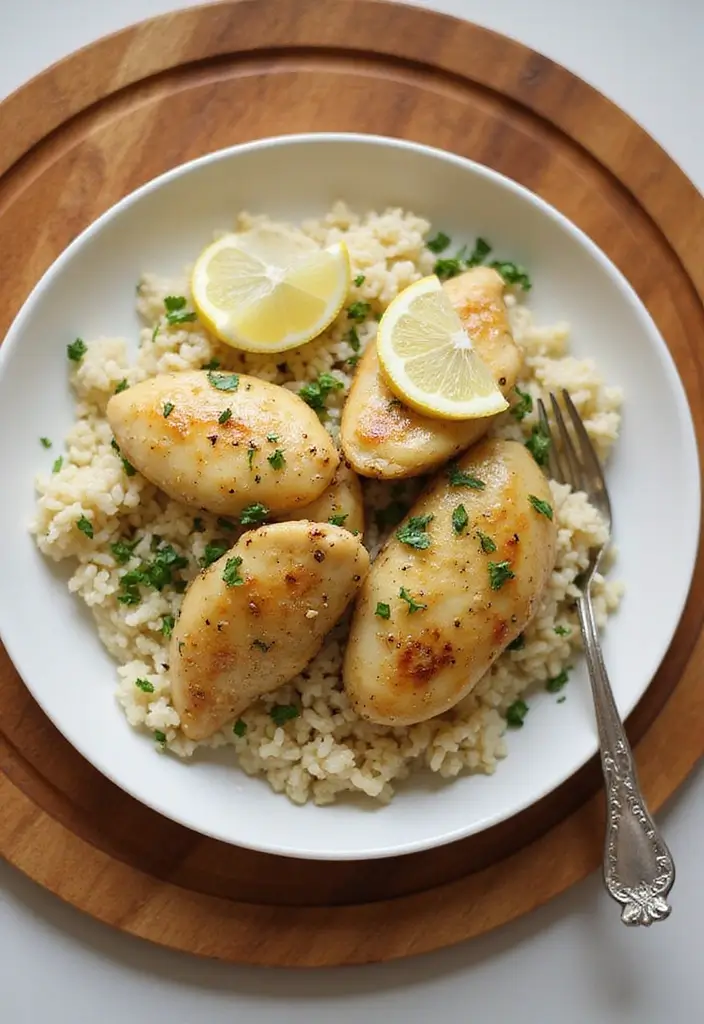 29 Garlic and Herb Chicken Recipes That Feel Simple and Elegant 11 29 Garlic and Herb Chicken Recipes That Feel Simple and Elegant - 10. Garlic Lemon Chicken with Rice