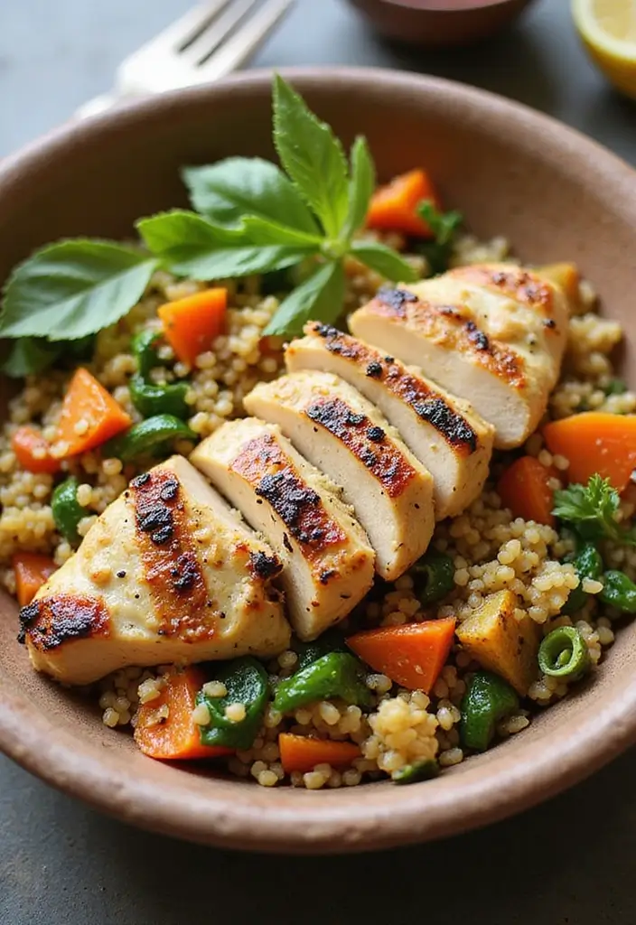 29 Garlic and Herb Chicken Recipes That Feel Simple and Elegant 16 29 Garlic and Herb Chicken Recipes That Feel Simple and Elegant - 15. Garlic and Herb Quinoa Chicken Bowl