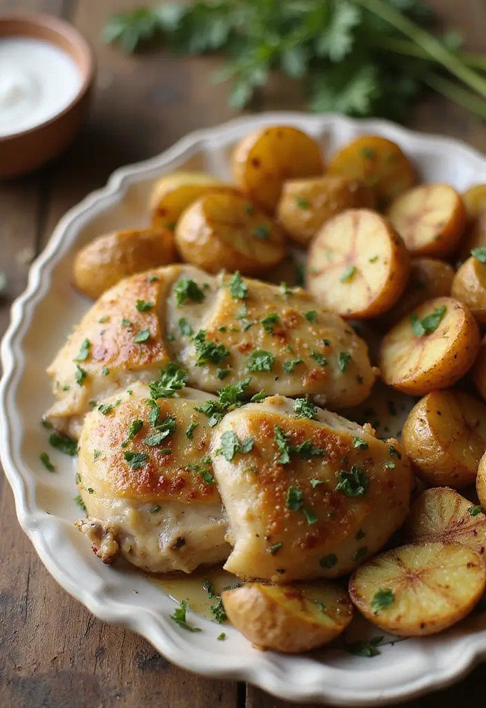 29 Garlic and Herb Chicken Recipes That Feel Simple and Elegant 19 29 Garlic and Herb Chicken Recipes That Feel Simple and Elegant - 18. Garlic Herb Chicken and Potatoes