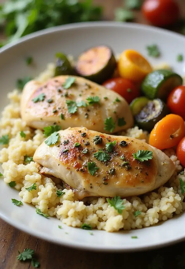 29 Garlic and Herb Chicken Recipes That Feel Simple and Elegant 22 29 Garlic and Herb Chicken Recipes That Feel Simple and Elegant - 21. Garlic Herb Chicken with Couscous