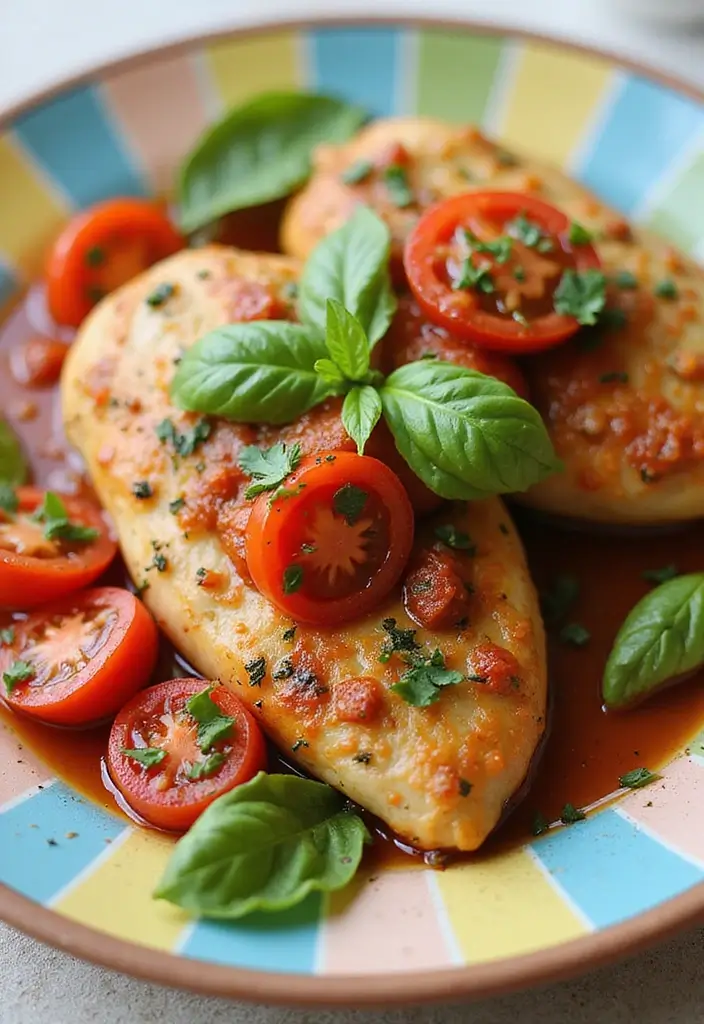 29 Garlic and Herb Chicken Recipes That Feel Simple and Elegant 27 29 Garlic and Herb Chicken Recipes That Feel Simple and Elegant - 26. Garlic Herb Chicken with Tomato Basil Sauce