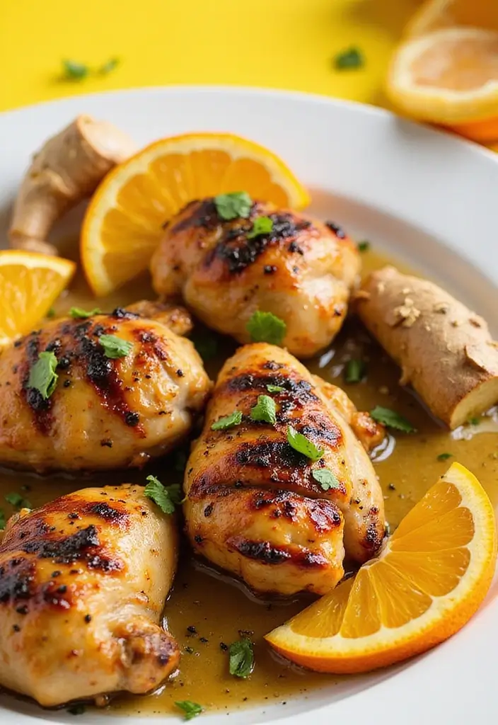 29 Grilled Chicken Thighs Boneless Recipes That Cook in Minutes 16 29 Grilled Chicken Thighs Boneless Recipes That Cook in Minutes - 15. Orange Ginger Grilled Chicken Thighs