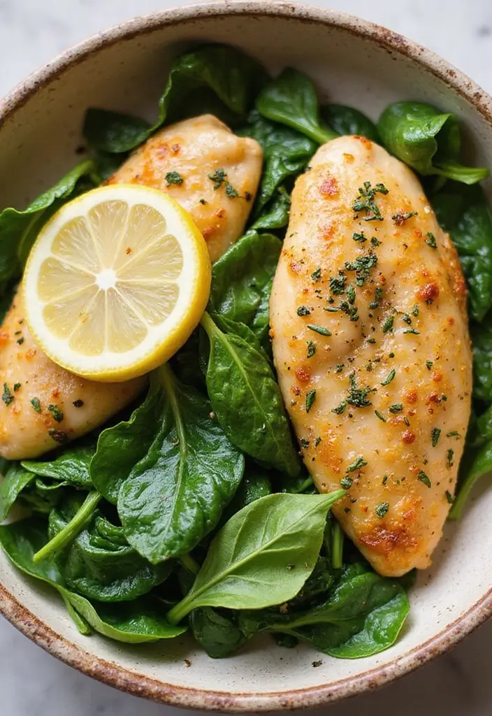 29 Healthy Chicken Tenderloin Recipes That Are Simple & Clean 20 29 Healthy Chicken Tenderloin Recipes That Are Simple & Clean - 19. Garlic Lemon Chicken Tenderloins with Spinach