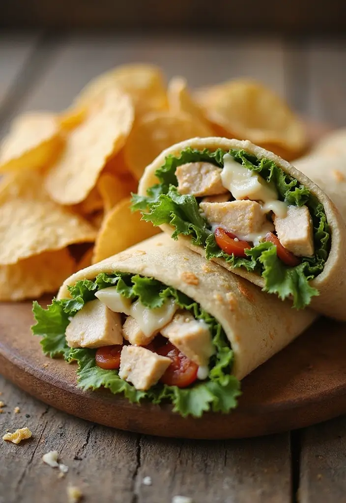 29 Kid Friendly Chicken Recipes That Picky Eaters Actually Love 7 29 Kid Friendly Chicken Recipes That Picky Eaters Actually Love - 6. Chicken Caesar Salad Wraps