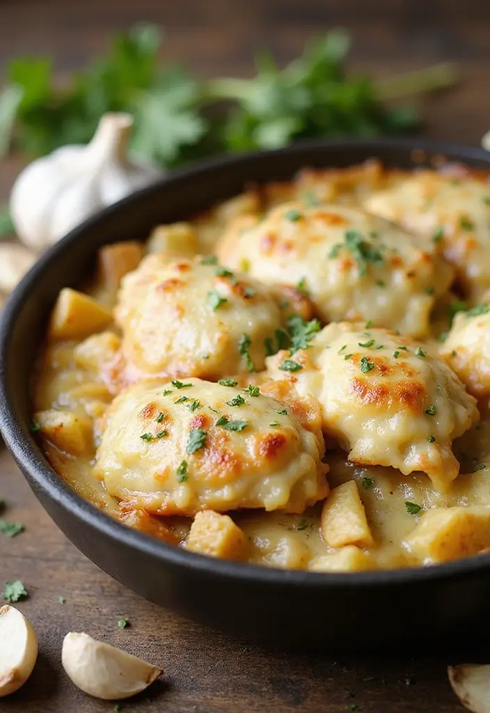 29 Loaded Potato Ranch Chicken Casserole Recipes That Are Family Favorites 6 29 Loaded Potato Ranch Chicken Casserole Recipes That Are Family Favorites - 5. Creamy Garlic Loaded Potato Ranch Chicken Casserole