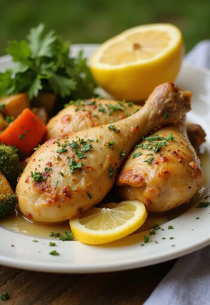 29 Oven Baked Chicken Legs Recipes That Feel Classic & Comforting 18 29 Oven Baked Chicken Legs Recipes That Feel Classic & Comforting - 17. Mediterranean Lemon Chicken Legs