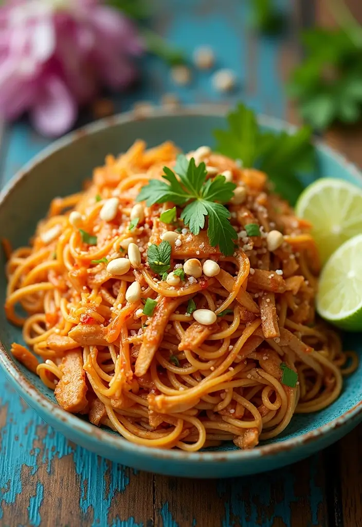 29 Recipes with Shredded Chicken That Are Family Favorites 25 29 Recipes with Shredded Chicken That Are Family Favorites - 24. Shredded Chicken Pad Thai