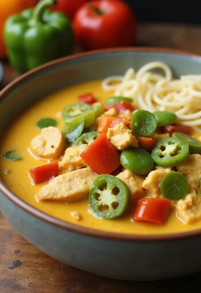29 Thai Chicken Noodle Soup Recipes That Are Creamy & Aromatic 3 29 Thai Chicken Noodle Soup Recipes That Are Creamy & Aromatic - 2. Creamy Coconut Curry Chicken Soup