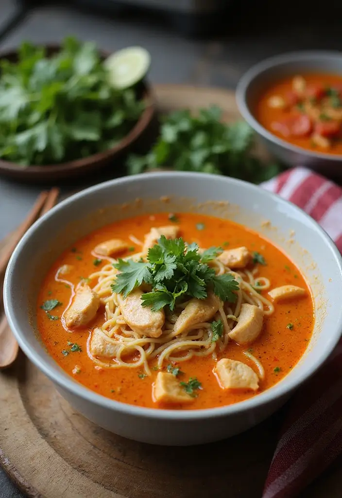 29 Thai Chicken Noodle Soup Recipes That Are Creamy & Aromatic 22 29 Thai Chicken Noodle Soup Recipes That Are Creamy & Aromatic - 21. Tom Yum Chicken Noodle Soup