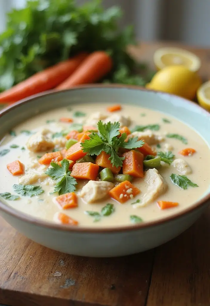 29 Thai Chicken Noodle Soup Recipes That Are Creamy & Aromatic 8 29 Thai Chicken Noodle Soup Recipes That Are Creamy & Aromatic - 7. Coconut Lemongrass Soup with Chicken