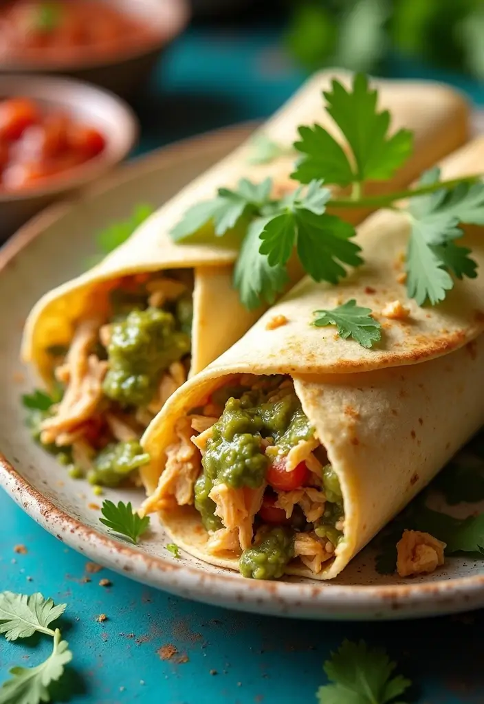 30 Authentic Mexican Chicken Recipes That Bring the Fiesta Home 18 30 Authentic Mexican Chicken Recipes That Bring the Fiesta Home - 17. Chicken Verde Burritos