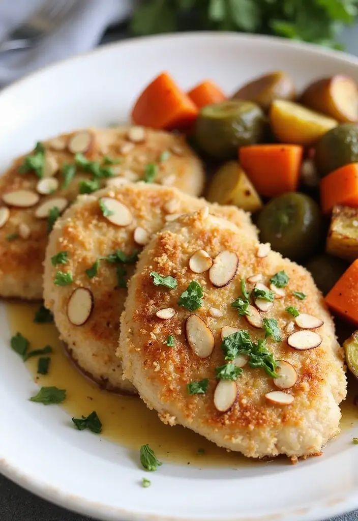 30 Chicken Cutlet Recipes Easy & Crispy for Quick Dinners 10 30 Chicken Cutlet Recipes Easy & Crispy for Quick Dinners - 9. Almond-Crusted Chicken Cutlets