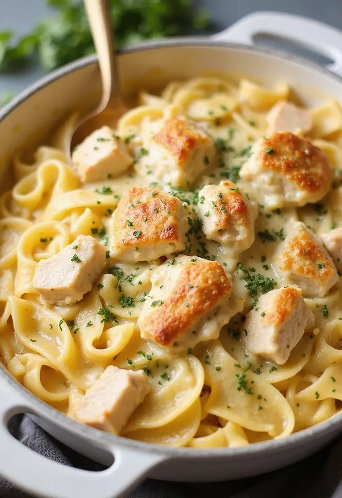 30 Chicken and Noodle Casserole Recipes That Feel Like Grandma’s 6 30 Chicken and Noodle Casserole Recipes That Feel Like Grandma’s - 5. Chicken Alfredo Noodle Bake