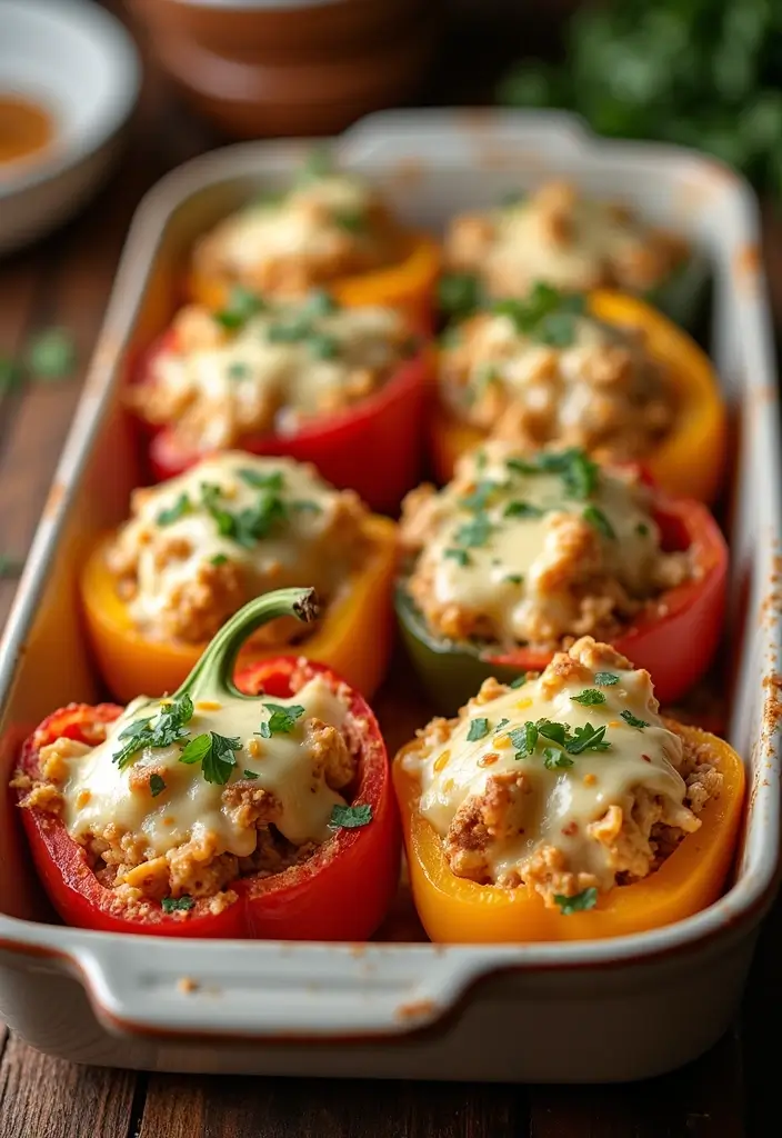 30 Creamy Garlic Butter Chicken Recipes That Are Rich & Irresistible 13 30 Creamy Garlic Butter Chicken Recipes That Are Rich & Irresistible - 12. Creamy Garlic Butter Chicken Stuffed Peppers