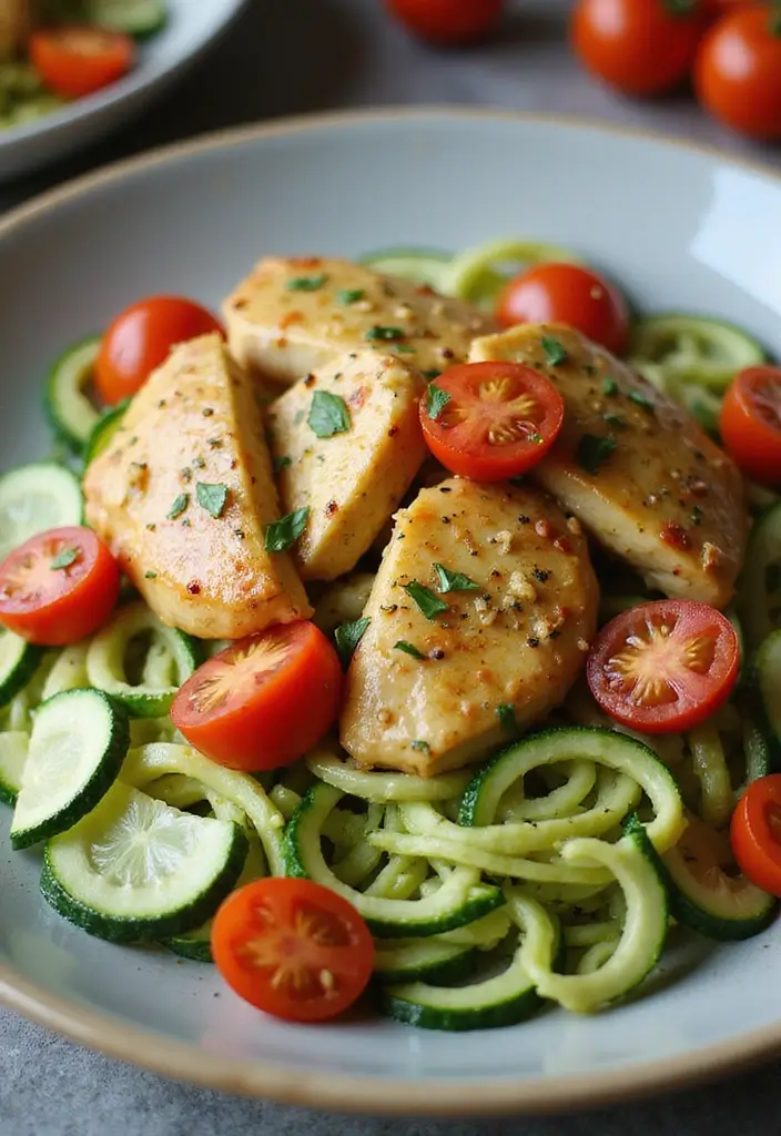 30 Creamy Garlic Butter Chicken Recipes That Are Rich & Irresistible 25 30 Creamy Garlic Butter Chicken Recipes That Are Rich & Irresistible - 24. Garlic Butter Chicken with Zucchini Noodles