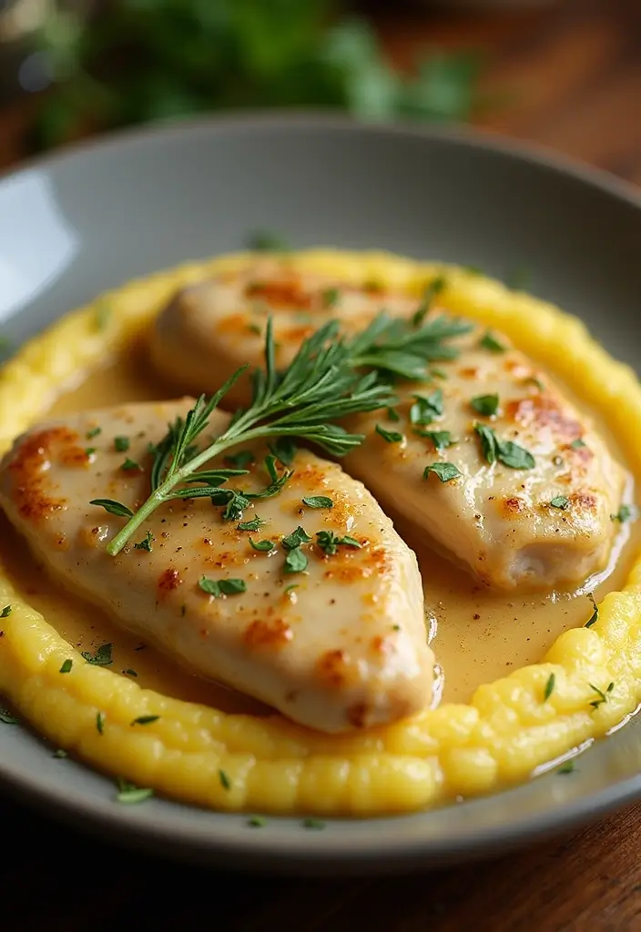 30 Creamy Garlic Butter Chicken Recipes That Are Rich & Irresistible 27 30 Creamy Garlic Butter Chicken Recipes That Are Rich & Irresistible - 26. Garlic Butter Chicken and Polenta