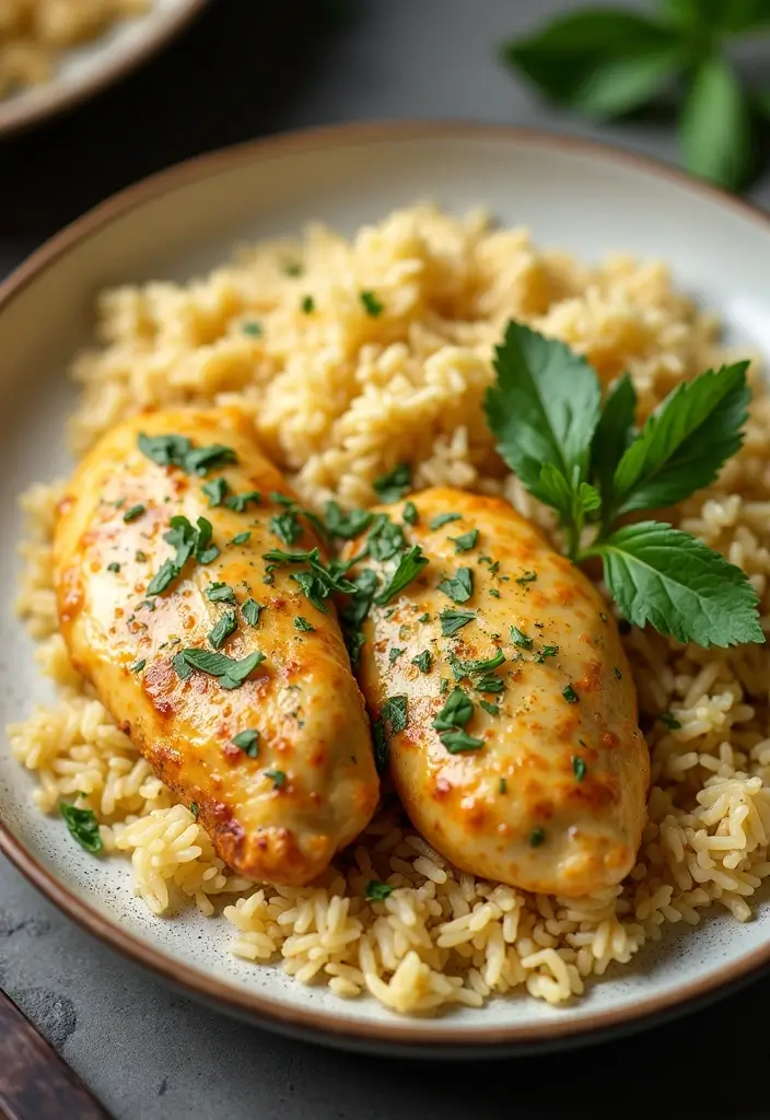 30 Creamy Garlic Butter Chicken Recipes That Are Rich & Irresistible 28 30 Creamy Garlic Butter Chicken Recipes That Are Rich & Irresistible - 27. Creamy Garlic Butter Chicken and Rice Pilaf
