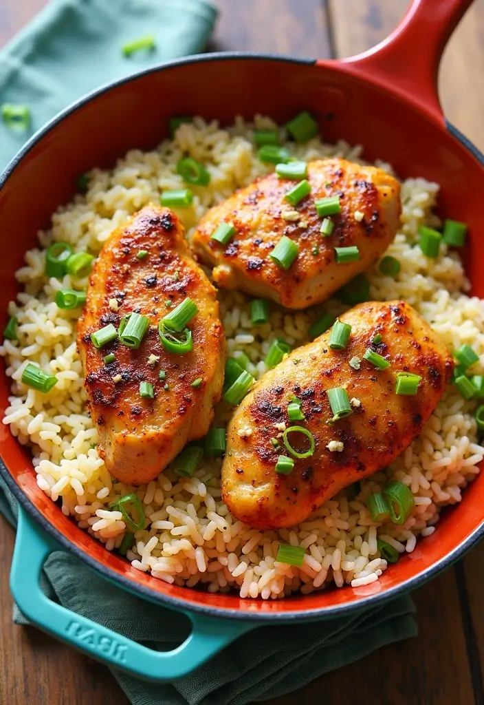 30 Creamy Garlic Butter Chicken Recipes That Are Rich & Irresistible 5 30 Creamy Garlic Butter Chicken Recipes That Are Rich & Irresistible - 4. One-Pan Garlic Butter Chicken & Rice