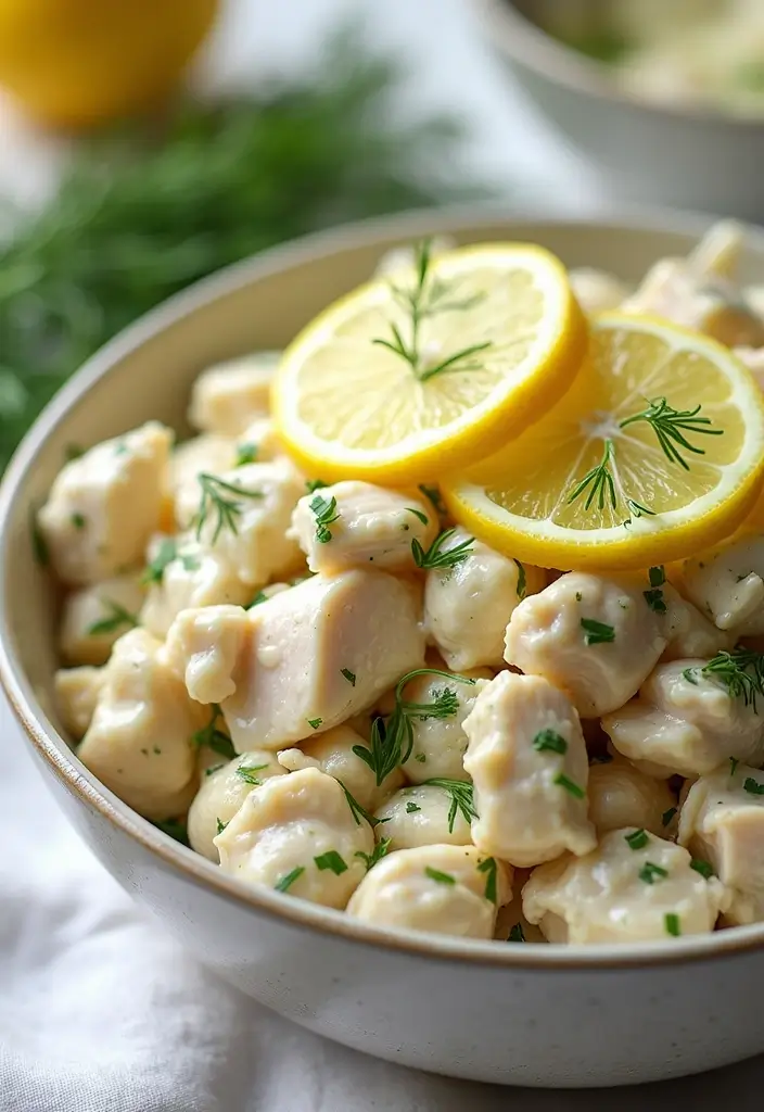 30 Healthy Chicken Salad with Greek Yogurt Recipes That Feel Creamy 11 30 Healthy Chicken Salad with Greek Yogurt Recipes That Feel Creamy - 10. Lemon Dill Chicken Salad