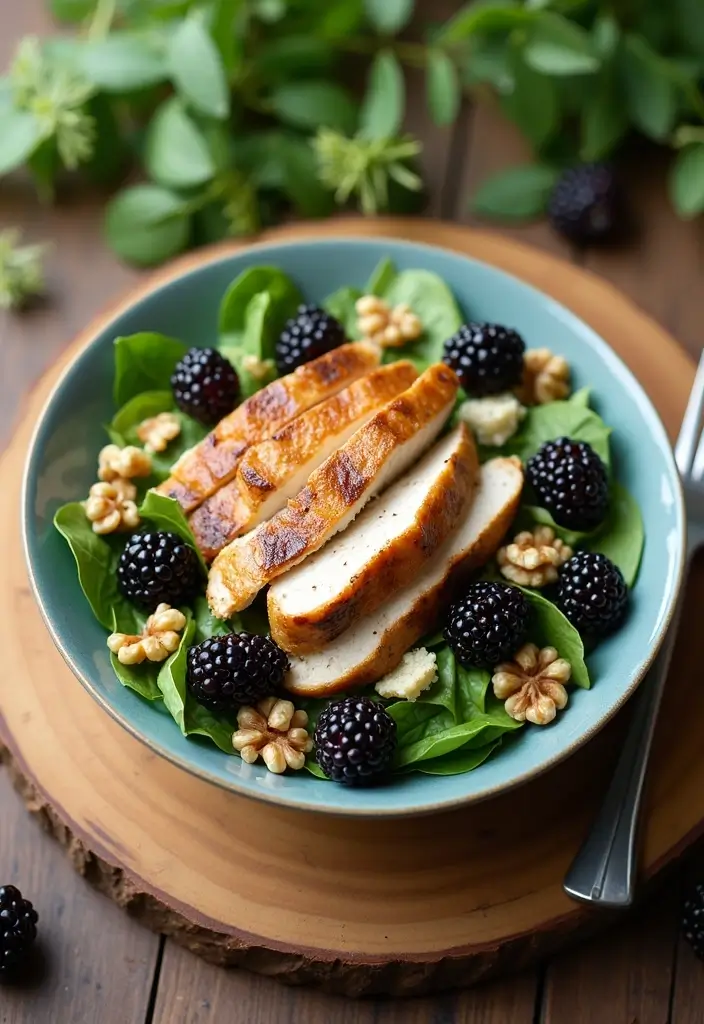 30 Healthy Chicken Salad with Greek Yogurt Recipes That Feel Creamy 16 30 Healthy Chicken Salad with Greek Yogurt Recipes That Feel Creamy - 15. Blackberry Chicken Salad