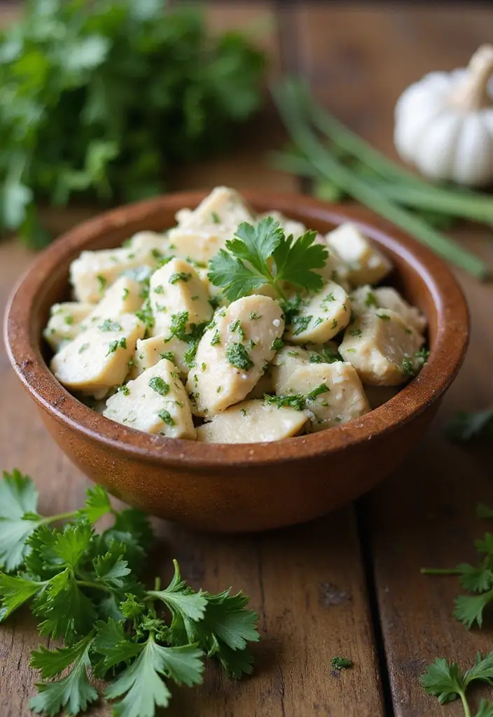 30 Healthy Chicken Salad with Greek Yogurt Recipes That Feel Creamy 18 30 Healthy Chicken Salad with Greek Yogurt Recipes That Feel Creamy - 17. Garlic Herb Chicken Salad