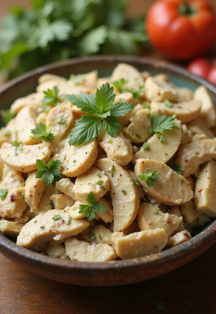 30 Healthy Chicken Salad with Greek Yogurt Recipes That Feel Creamy 27 30 Healthy Chicken Salad with Greek Yogurt Recipes That Feel Creamy - 26. Garlic Butter Chicken Salad