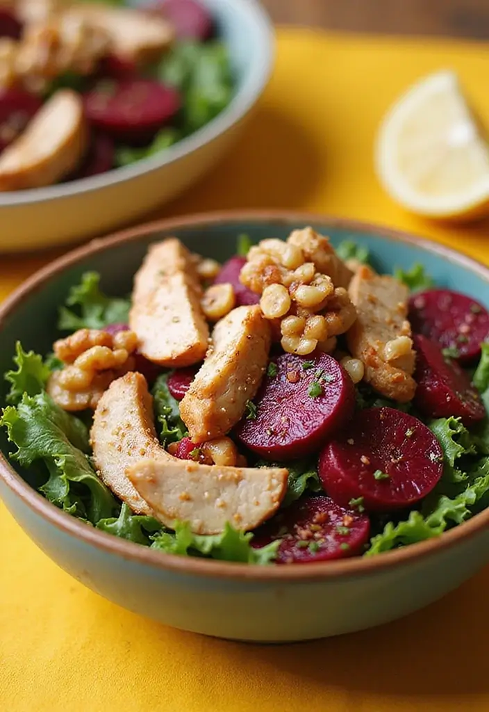 30 Healthy Chicken Salad with Greek Yogurt Recipes That Feel Creamy 28 30 Healthy Chicken Salad with Greek Yogurt Recipes That Feel Creamy - 27. Beetroot Chicken Salad
