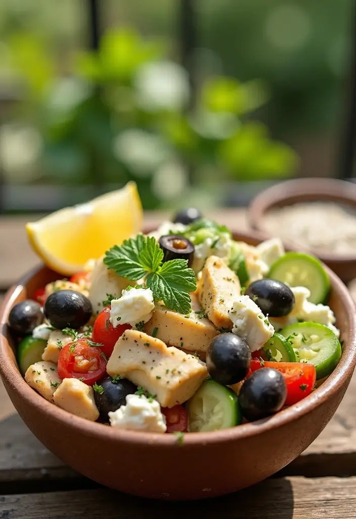 30 Healthy Chicken Salad with Greek Yogurt Recipes That Feel Creamy 4 30 Healthy Chicken Salad with Greek Yogurt Recipes That Feel Creamy - 3. Mediterranean Chicken Salad