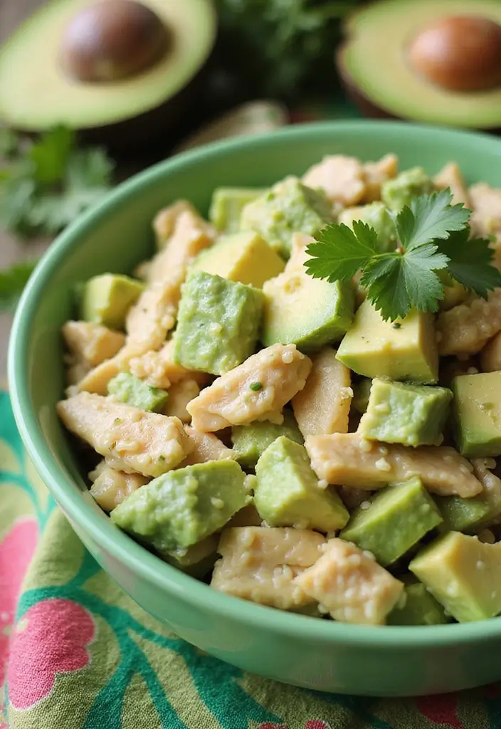 30 Healthy Chicken Salad with Greek Yogurt Recipes That Feel Creamy 7 30 Healthy Chicken Salad with Greek Yogurt Recipes That Feel Creamy - 6. Avocado Chicken Salad