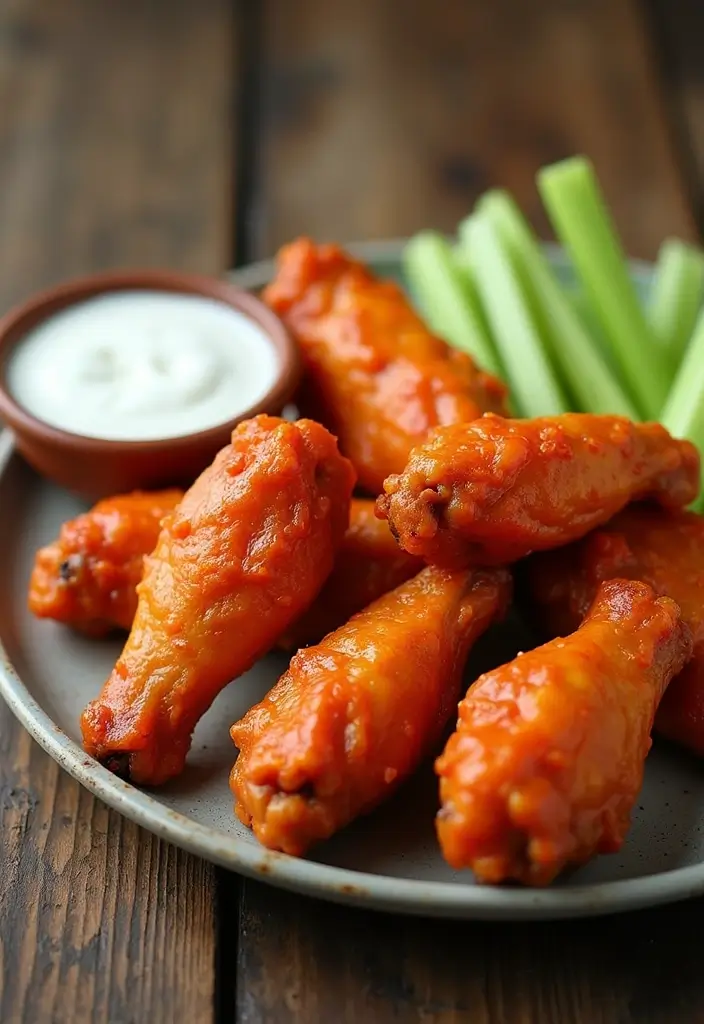 30 Recipes for Chicken Wings That Are Crispy & Crowd-Pleasers - 2. Spicy Buffalo Wings with Yogurt Sauce