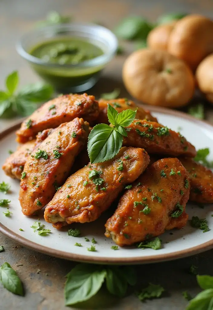 30 Recipes for Chicken Wings That Are Crispy & Crowd-Pleasers - 22. Pesto Chicken Wings