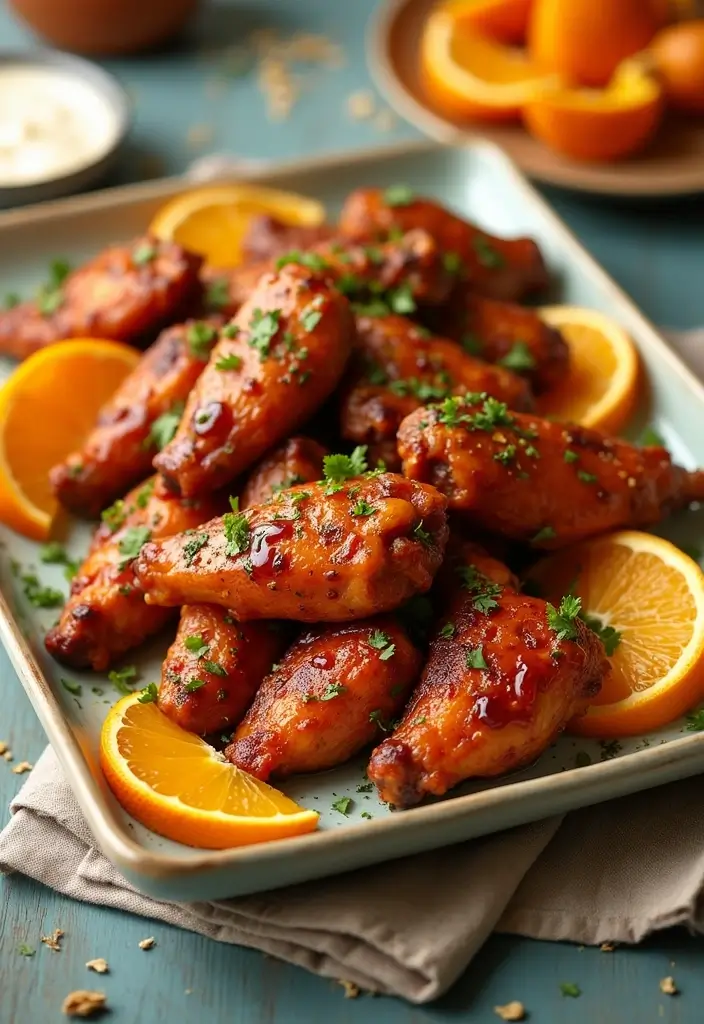 30 Recipes for Chicken Wings That Are Crispy & Crowd-Pleasers - 8. Orange Ginger Glazed Wings