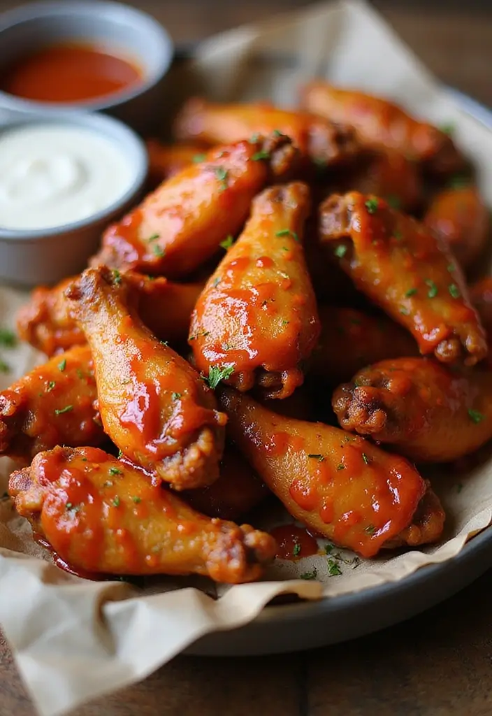 30 Recipes for Chicken Wings That Are Crispy & Crowd-Pleasers - 9. Sweet and Spicy Sriracha Wings