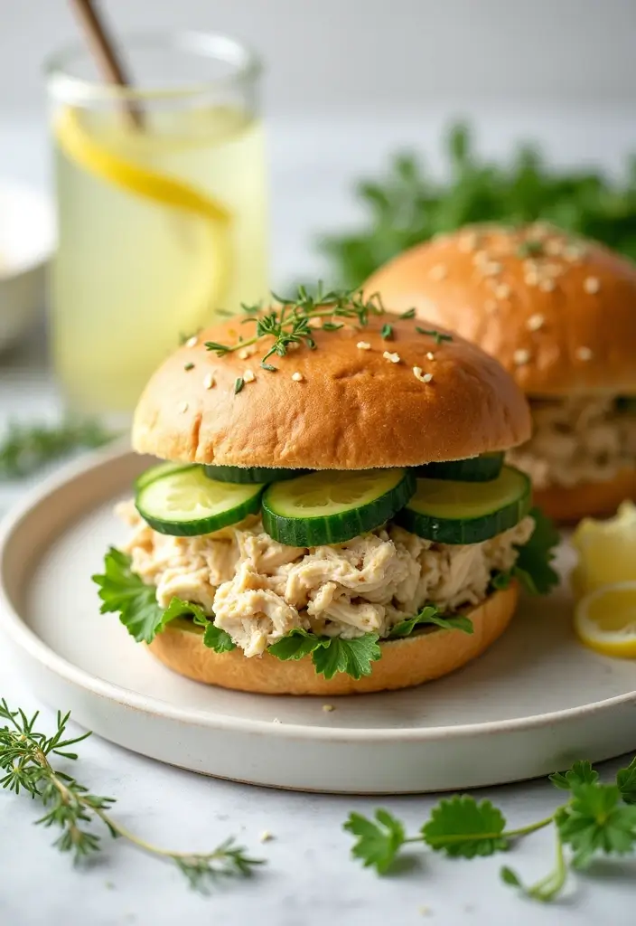 30 Slow Cooker Pulled Chicken Recipes That Are Great for Sandwiches 11 30 Slow Cooker Pulled Chicken Recipes That Are Great for Sandwiches - 10. Lemon Thyme Pulled Chicken