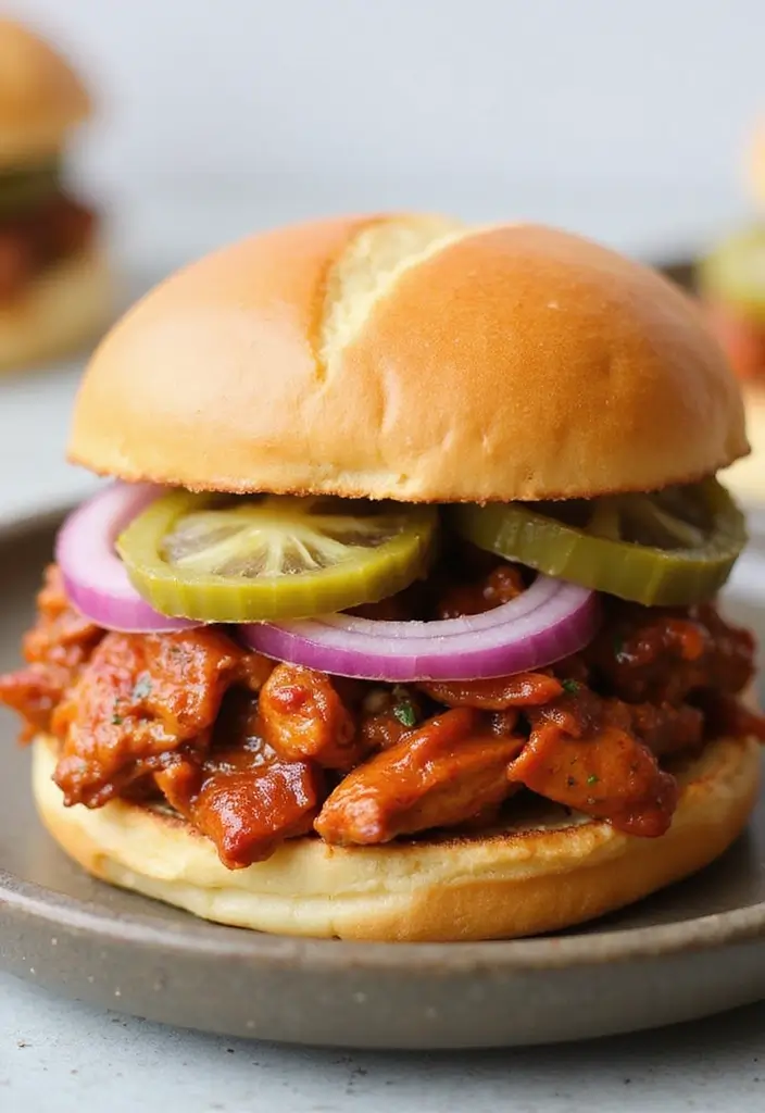 30 Slow Cooker Pulled Chicken Recipes That Are Great for Sandwiches 15 30 Slow Cooker Pulled Chicken Recipes That Are Great for Sandwiches - 14. BBQ Ranch Pulled Chicken
