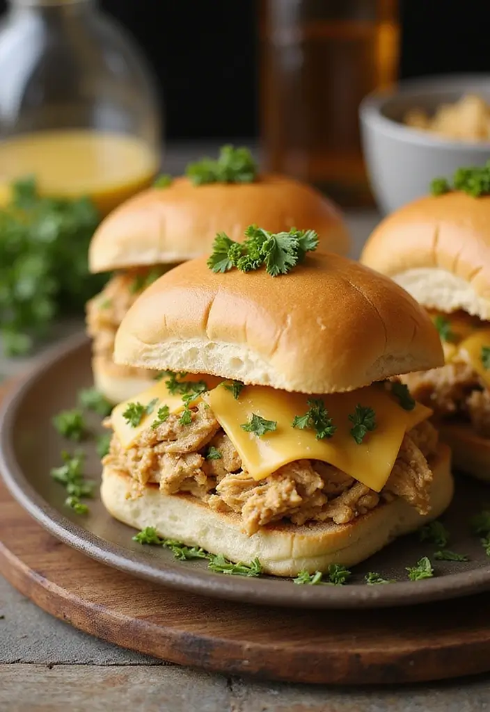 30 Slow Cooker Pulled Chicken Recipes That Are Great for Sandwiches 17 30 Slow Cooker Pulled Chicken Recipes That Are Great for Sandwiches - 16. Garlic Parmesan Pulled Chicken
