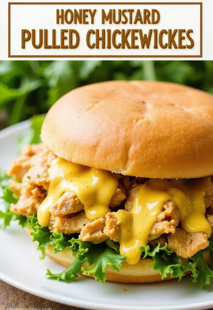 30 Slow Cooker Pulled Chicken Recipes That Are Great for Sandwiches 3 30 Slow Cooker Pulled Chicken Recipes That Are Great for Sandwiches - 2. Honey Mustard Pulled Chicken