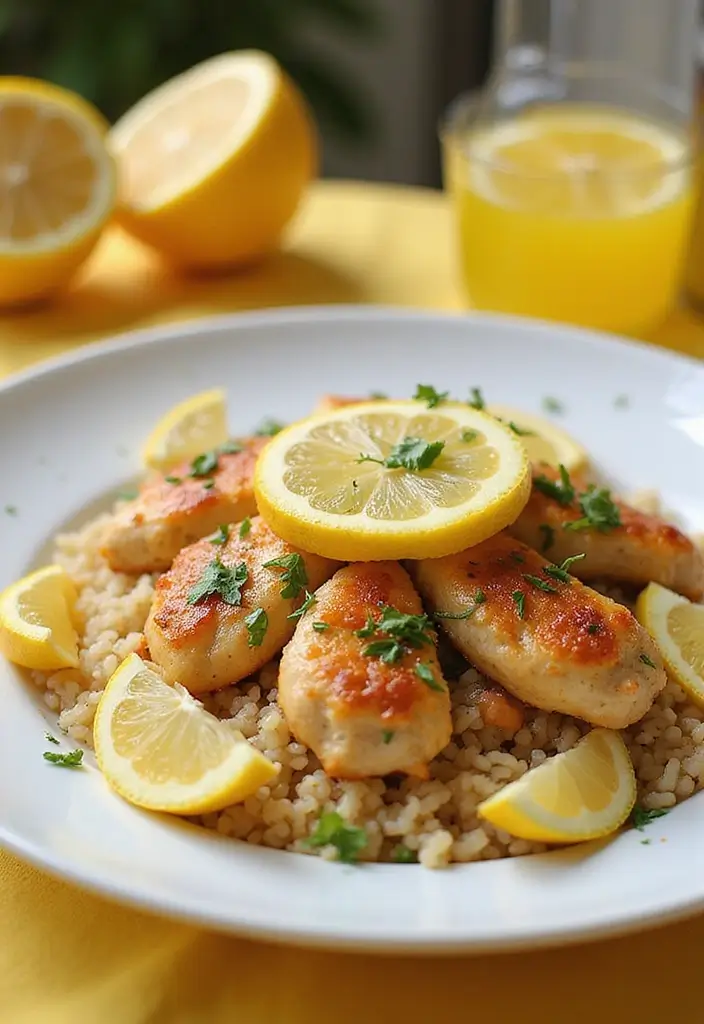30 Spanish Chicken and Rice Recipes That Are Bold & Aromatic - 10. Spanish Lemon Chicken and Rice