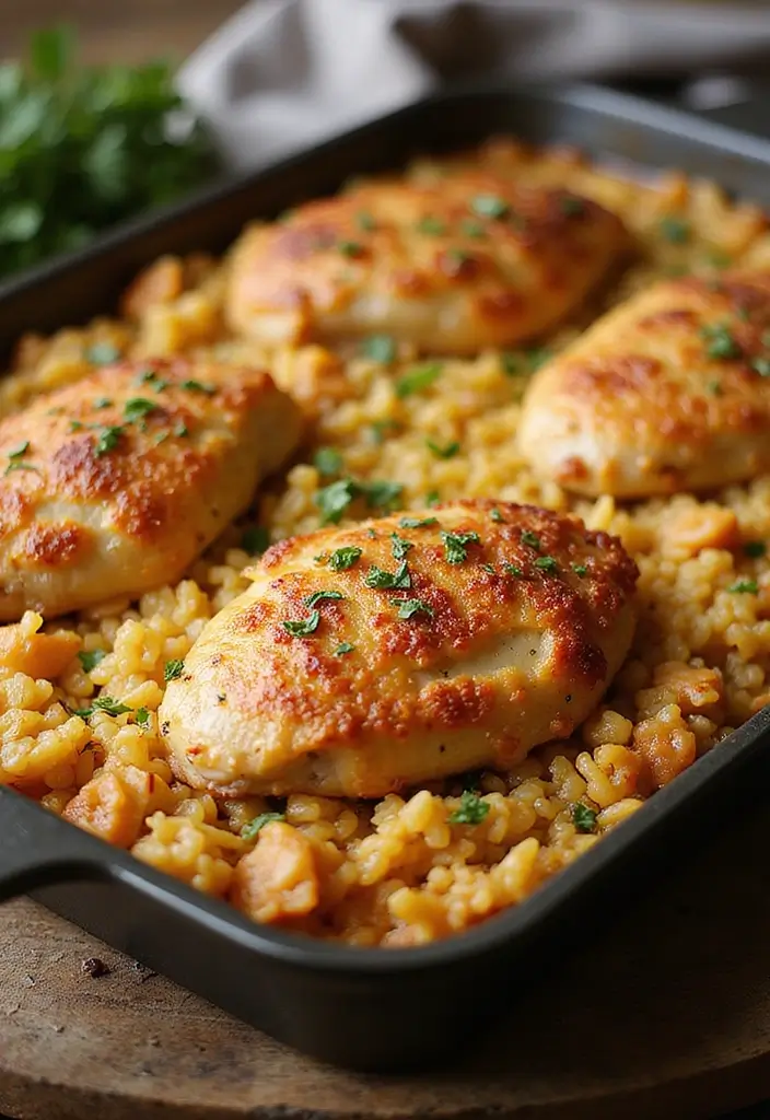 30 Spanish Chicken and Rice Recipes That Are Bold & Aromatic - 11. Spanish Chicken and Rice Bake